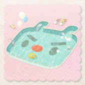 スイミングプール ペーパーコースター (正面)