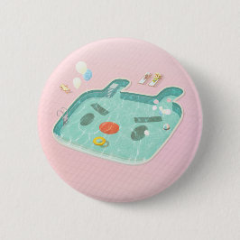 スイミングプール 缶バッジ