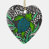 スイミングホヌウミガメオーナメント セラミックオーナメント (右)