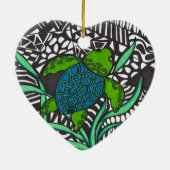 スイミングホヌウミガメオーナメント セラミックオーナメント (裏面)