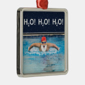 スイミングホリデーギフトセラミックオーナメント メタルオーナメント (右)