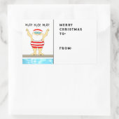 スイミングホリデーギフトラベル 長方形シール (バッグ)