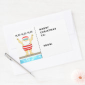 スイミングホリデーギフトラベル 長方形シール (封筒)