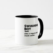 スイミングボーイおもしろい定義泳ぐ人 マグカップ (正面右)