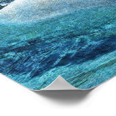 スイミングポーラーベア&氷河ワイルドライフアートポスター ポスター (角)