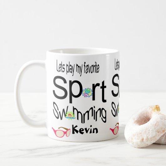 スイミングマグスポーツ コーヒーマグカップ (ドーナツ)