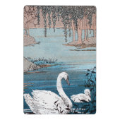 スイミングマザーホワイトスワンインレイクベビー ミニクリップボード (裏面)