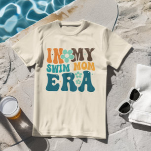スイミングママパーソナライズされたスイムママ時代レトロ トライブレンドTシャツ