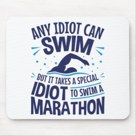 スイミングマラソンオープンウォーターおもしろいことわざ マウスパッド