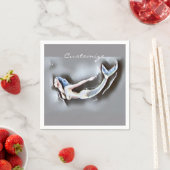 スイミングマーメイドサンダー_コーブグレー スタンダードカクテルナプキン (インサイチュ)