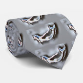 スイミングマーメイドサンダー_コーブグレー ネクタイ (ロール)