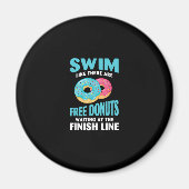 スイミングラバー – Reのように泳ぐ無料ドーナツ マグネット (正面)