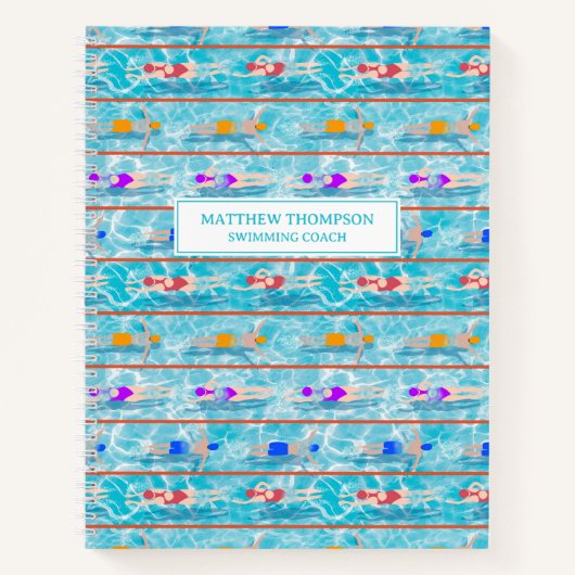 スイミングラプスプールスイムチームコーチ ノートブック (正面)