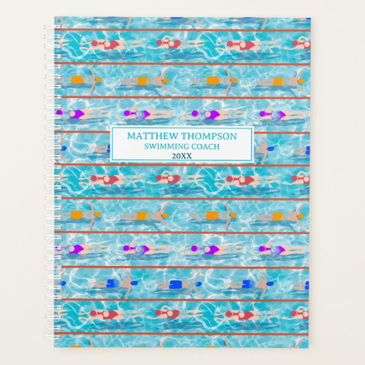 スイミングラプスプールスイムチームコーチ プランナー手帳 (正面)
