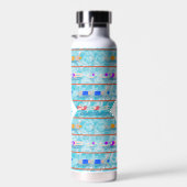 スイミングラプスプールスイムチームパターンモノグラム ウォーターボトル (右面)