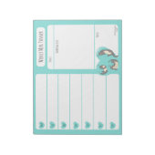 スイミングリバーオッターウィークリーミールプランナーメモ帳 ノートパッド (回転)