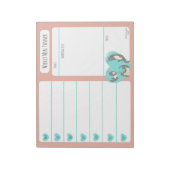 スイミングリバーオッターウィークリーミールプランナーメモ帳 ノートパッド (回転)