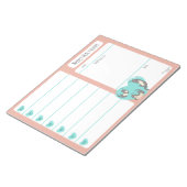 スイミングリバーオッターウィークリーミールプランナーメモ帳 ノートパッド (アングル)