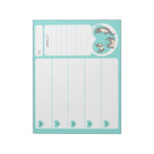 スイミングリバーオッタースクールランチプランナーメモ帳 ノートパッド (回転)