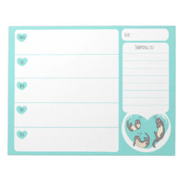 スイミングリバーオッタースクールランチプランナーメモ帳 ノートパッド