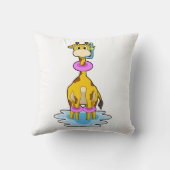 スイミングリングでキリン クッション (裏面)