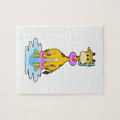 スイミングリングでキリン ジグソーパズル (横)