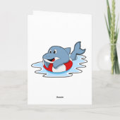 スイミングリングで泳ぐイルカ.PNG カード (裏面)