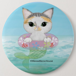 スイミングリング付きの可愛いパーマード 缶バッジ