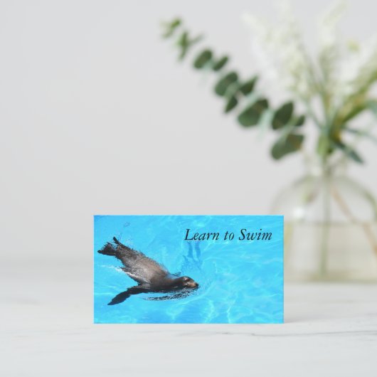 スイミングレッスンの名刺 名刺 (スタンド正面)