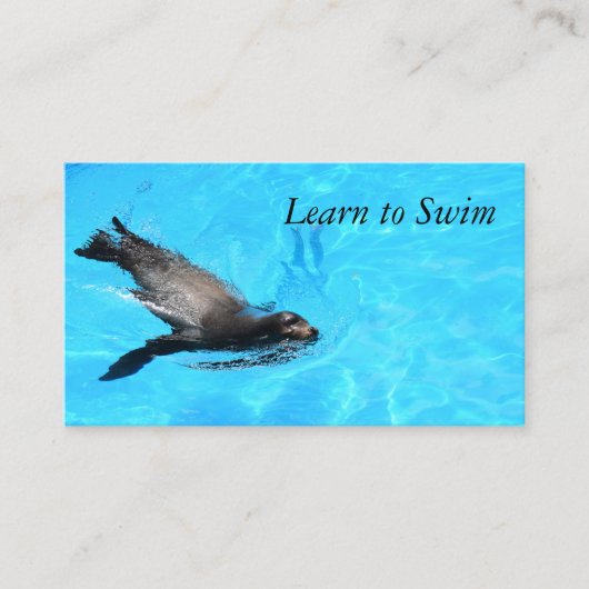 スイミングレッスンの名刺 名刺 (正面)