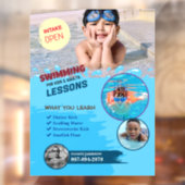 スイミングレッスンウィンドウにしがみつく ウィンドウサイン (シート2)