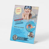 スイミングレッスンカスタムの台座標識 台座サイン (正面)