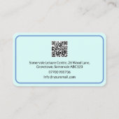 スイミングレッスン先生インストラクタースイムコーチQR 名刺 (裏面)