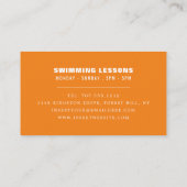 スイミングレーン、スイミングコーチ、ライフガード 名刺 (裏面)