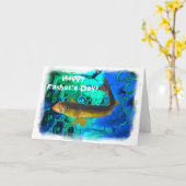 スイミングワレー、ピッケレルフィッシュアート カード (黄色い花)