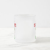 スイミング小妖精や小人ファミリーマッチンググループクリスマスパーティー フロストグラスマグカップ (中央)