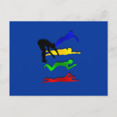 スイミング泳ぐ人ウォータースポーツスイム ポストカード (正面)