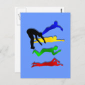 スイミング泳ぐ人ウォータースポーツスイム ポストカード (正面/裏面)