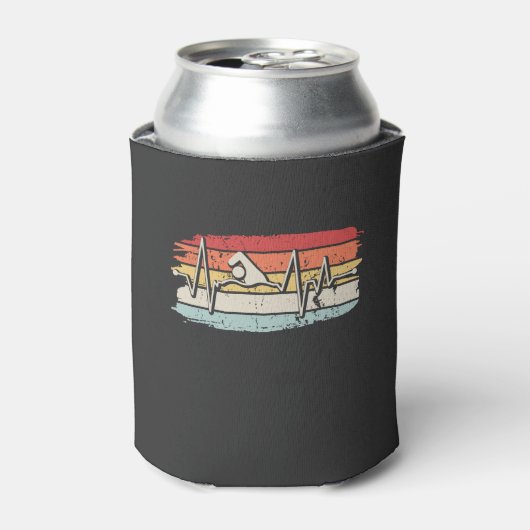 スイミング泳ぐ人ギフト 缶クーラー (缶正面)