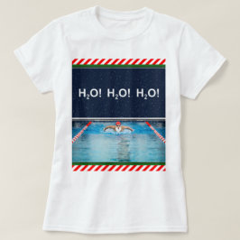 スイミング泳ぐ人クリスマス Tシャツ