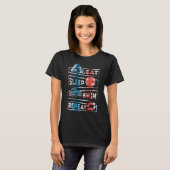 スイミング泳ぐ人食べスイップスリープリアピート2 Tシャツ (正面フル)