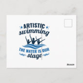 スイミング芸術的同期水は私たちのステージ ポストカード (裏面)