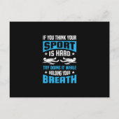 スイミング誇りを持った恋人引用文ギフト泳ぐ人ことわざ 案内ポストカード (正面)