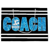 スイミング&ダイビングカスタムコーチColor Swimチーム ラージペーパーバッグ (裏面)