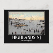 スイミング,ハイランズ,ニュージャージー, 1910ヴィンテージ ポストカード (正面)