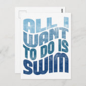 スイミング – 泳ぐだけでいい ポストカード (正面/裏面)