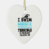 スイミング – 私は泳ぐ セラミックオーナメント (右)