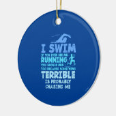 スイミング – 私は泳ぐ セラミックオーナメント (左)