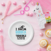 スイミング – 私は泳ぐ ペーパープレート (パーティー)