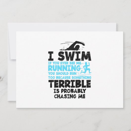 スイミング – 私は泳ぐ 招待状 (正面)